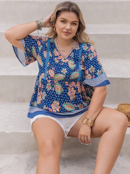 Plus Size Hollow-Out Stylish Shirt for Day & Evening Wear