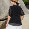 Plus Size Polka Dot Elegant Shirt for Everyday & Occasion Wear
