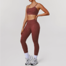 Silver Polka Dot Yoga Set – High Elastic Tights & Push‑Up Sports Bra