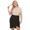 Professional Plus Size Criss Cross High Waist Hip Skirt