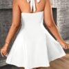 Plus Size Sexy Halter Backless Slim Fit Mini Dress