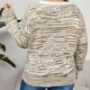 Plus Size Striped Round Neck Thick Pullover Sweater – Cozy Autumn Winter Essential