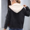Hooded Denim Jacket – Fall Winter Casual Outerwear