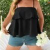 Spaghetti Strap Camisole – Lightweight Summer Top for Plump Girls