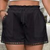 Plus Size High-Waist Casual Summer Shorts with Pockets
