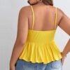 Ruffled Off-Shoulder Camisole Mini Dress – Sexy Waist Trimming Summer Look