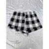 Plus Size Plaid Pajama Shorts with Drawstring Waist