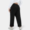 Plus Size Retro High Waist Black Jeans – Straight Wide Leg