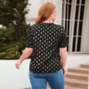 Plus Size V-Neck Loose Fit Office & Casual T-Shirt