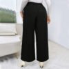 Plus Size High Waist Wide Leg Graceful Casual Pants