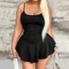 Plus Size Sexy Sling Mini Dress Slimming Summer Style
