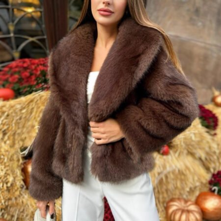 Faux Fur Women Clothing Thickened Fall Winter Coat Plush Warm