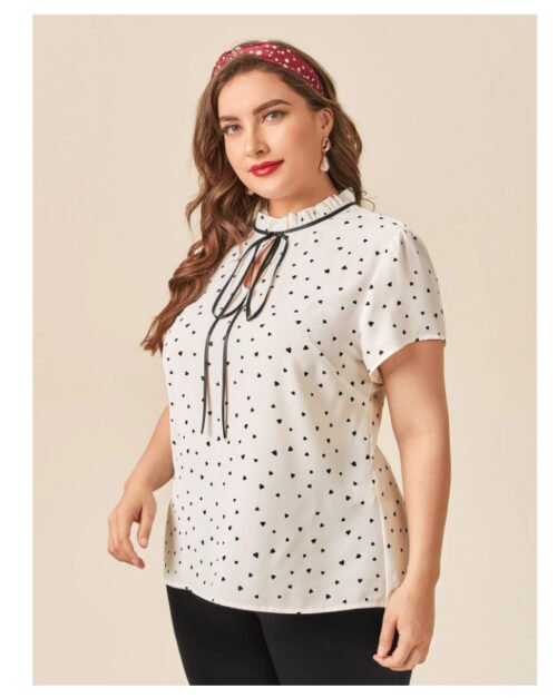 Plus Size Oversized Short Sleeve Essential Shirt for Women