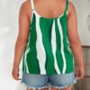 Striped Chiffon Camisole – Loose Fit Plus Size Summer Casual Tank