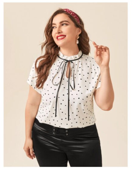 Plus Size Oversized Short Sleeve Essential Shirt for Women
