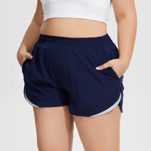 Plus Size Reflective Breathable Yoga & Running Shorts