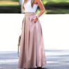 Casual Plus Size High Waist Loose A-Line Maxi Skirt