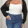 Asymmetrical Hem Plus Size Casual Knit Cardigan
