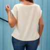 Plus Size Simple Short Sleeve All-Matching T-Shirt for Summer