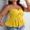 Ruffled Off-Shoulder Camisole Mini Dress – Sexy Waist Trimming Summer Look