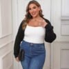 Asymmetrical Hem Plus Size Casual Knit Cardigan