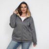 Plus Size Warm Plush Hoodie Coat – Winter Essential Outerwear