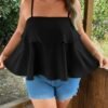 Spaghetti Strap Camisole – Lightweight Summer Top for Plump Girls