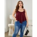 Loose Fit Plus Size Slip Vest – Lightweight Summer Tank for Women