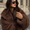 Thickened Plush Faux Fur Winter Coat – Warm Luxury Fall Outerwear