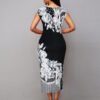 Plus Size Cheongsam-Inspired Sheath Dress – Summer Elegance