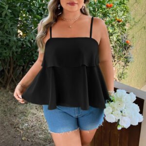 Spaghetti Strap Camisole – Lightweight Summer Top for Plump Girls