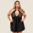 Plus Size Sheer Lace Cutout Nightgown – Sexy Home Lingerie