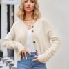Retro Single-Row Button Loose Cardigan Sweater