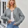 Retro Single-Row Button Loose Cardigan Sweater