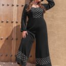 Plus Size Autumn Winter Long Sleeve Casual Jumpsuit