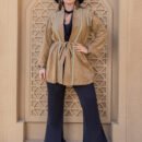 Women’s Belted Solid Color Autumn Winter Coat