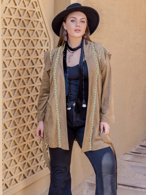 Women’s Belted Solid Color Autumn Winter Coat