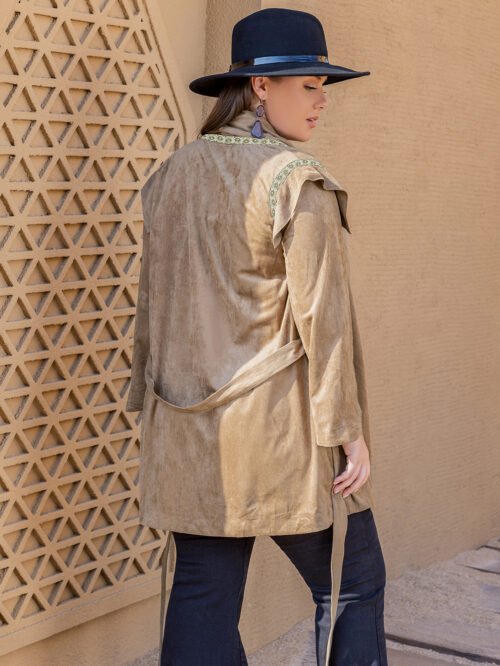 Women’s Belted Solid Color Autumn Winter Coat