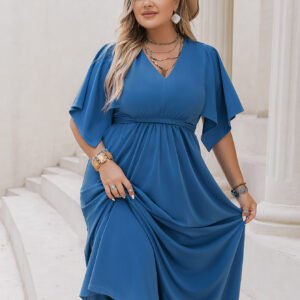 Plus Size Elegant A-Line Office Dress