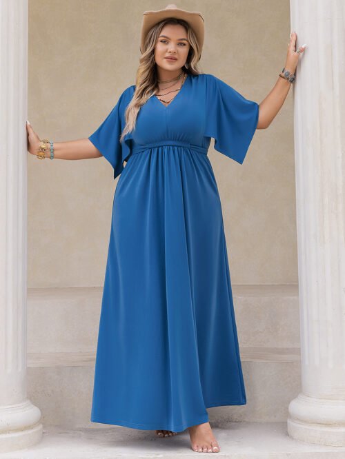 Plus Size Elegant A-Line Office Dress