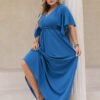 Plus Size Elegant A-Line Office Dress