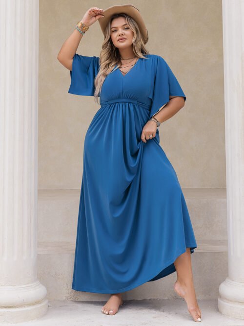 Plus Size Elegant A-Line Office Dress