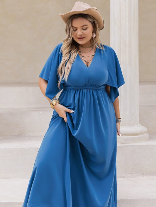 Plus Size Elegant A-Line Office Dress