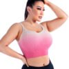 Plus Size Gradient High-Elastic Nude Feel Yoga Bra