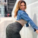 Casual Plus Size Hand-Frayed Washed Denim Jacket