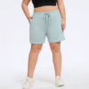 Plus Size Quick-Dry Knee-Length Sports Shorts – Loose Fit Training Pants