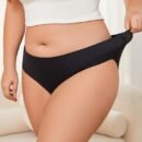 Plus Size Sexy Lace Hollow-Out Low Waist Briefs