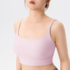 Plus Size Fixed Cup Spaghetti Strap Yoga Bra Vest