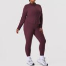 Plus Size Nude Feel Body Shaping Yoga Set – High Elastic Fit