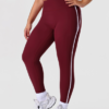 Plus Size Side Stripe Peach Hip Yoga Leggings – High Elastic Fit